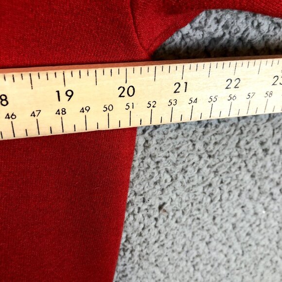 VTG Wisconsin Badgers Sweatshirt Hoodie Red Size L Jerzees Super Sweats USA Made - Picture 6 of 8